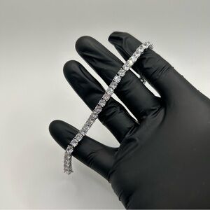 Moissanite Iced Out Tennis Bracelet Silver 5mm 7” Brand New VVS1 Fast Shipping